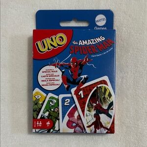 UNO The Amazing Spider-Man Card Game - Blue Packaging